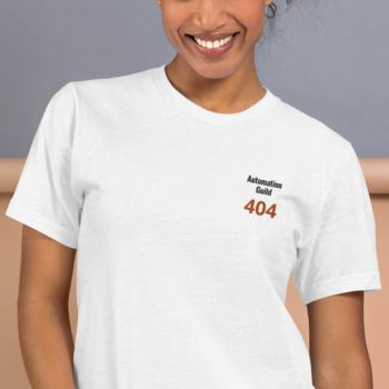 Embroidered T-Shirt Automation Guild 404 - Image 4
