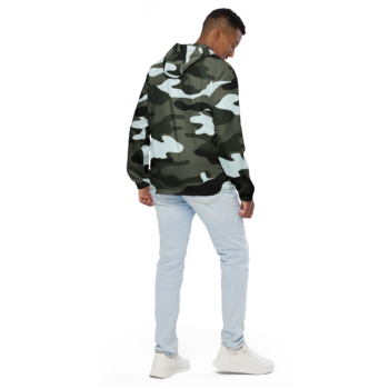 Men’s windbreaker Army colour woth logo up front - Image 3