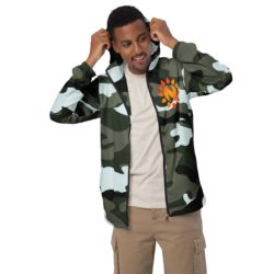 Men’s windbreaker Army colour woth logo up front