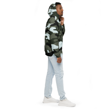 Men’s windbreaker Army colour woth logo up front - Image 4